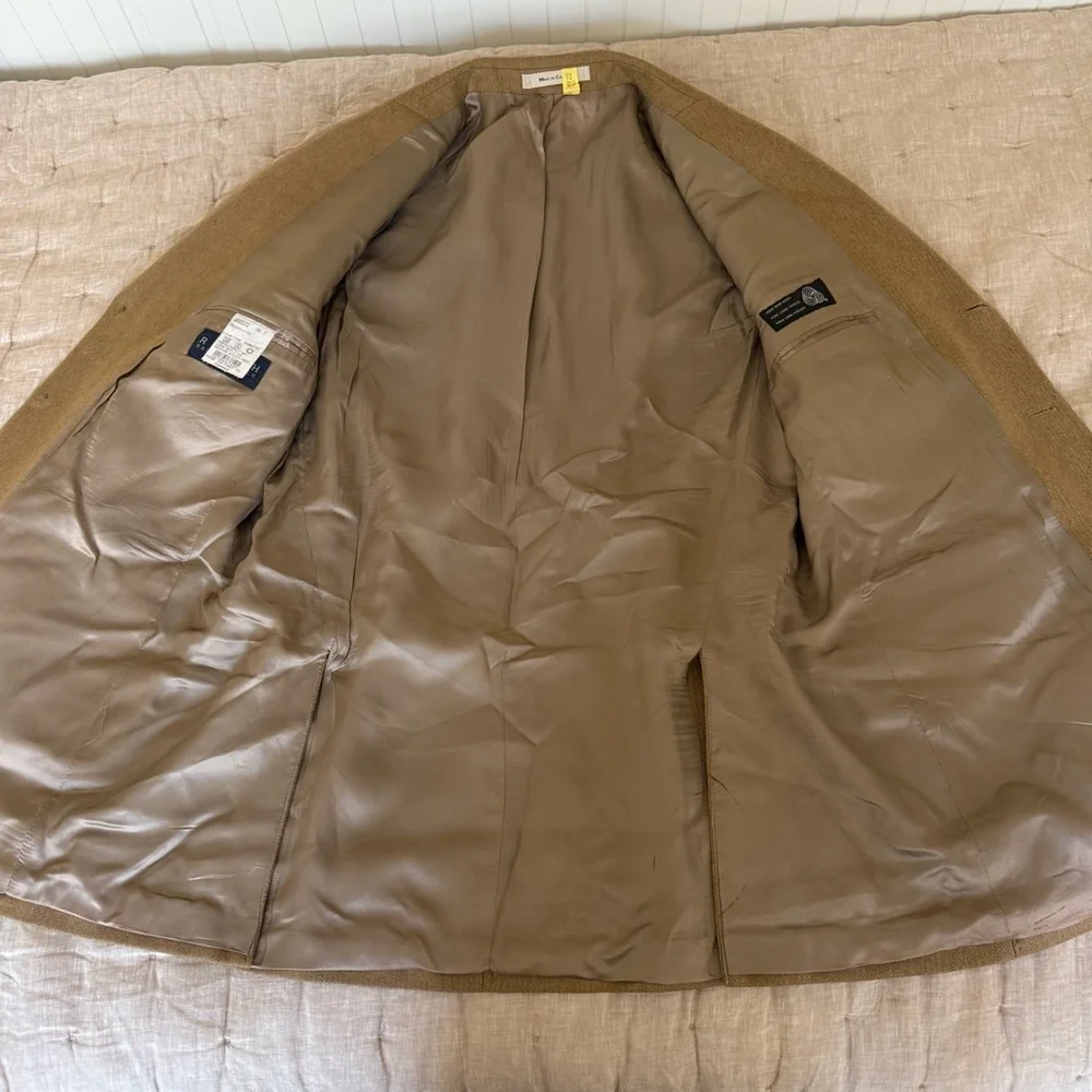 Vintage Polo Ralph Lauren Blazer Mens 44L Wool Camel color